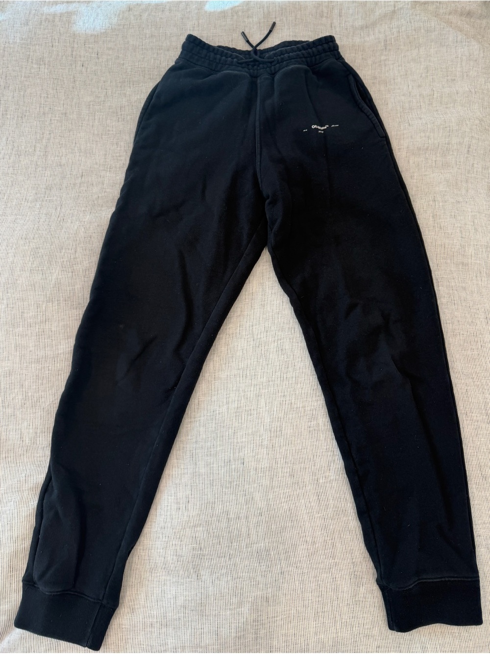 Off-White Diag 3D Line Sweat Pants Black & White XS
